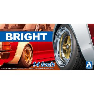 AOSHIMA 054703 1/24 #79 TUNED PARTS 公司 BRIGHT 14英吋輪框及輪胎