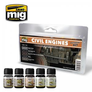 A.MIG-7146 民用引擎舊化組 CIVIL ENGINES WEATHERING SET