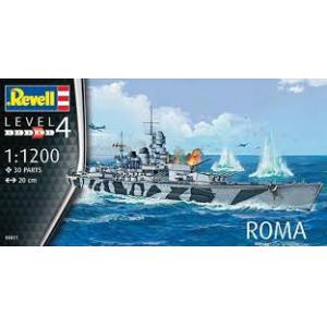 REVELL 05821 1/1200  MINISHIP系列--WW II義大利.海軍 安德烈亞·多里亞級'羅馬/ROMA'戰列艦