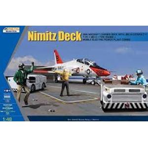 KINETIC K-48057 1/48 美國.海軍 '尼米茲'航空母艦甲板組/含T-45教練機+MD-3作業車輛+人物+甲板 @@