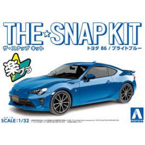 AOSHIMA 057544-03-E 1/32 快樂裝模型系列(免黏合/免塗裝)--豐田汽車 86轎跑車/亮藍色/免塗裝免膠水黏合.卡緊SNAP系列