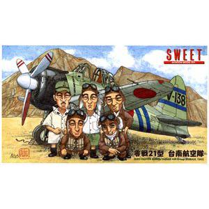 SWEET 14137 1/144 WW II日本.帝國海軍 三菱公司A6M2b'零式'21型戰鬥機/台南航空隊式樣