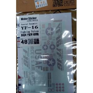 元氣製造/GEN-48006 1/48 美國.通用動力公司 YF-16'戰隼'原型戰鬥機塗裝水貼紙