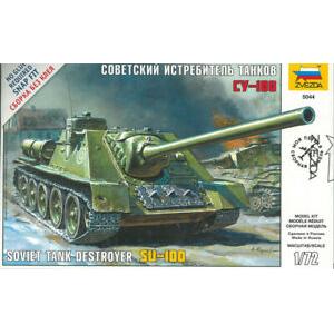 ZVEZDA 5044 1/72 WW II蘇聯.陸軍 SU-100坦克殲擊車/免膠水黏合.卡緊式模型