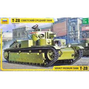 ZVEZDA 3694 1/35 WW II蘇聯.陸軍 T-28多砲塔中型坦克
