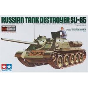 TAMIYA 89797 1/35 WW II蘇聯.陸軍 SU-85坦克殲擊車&蘇聯坦克適用舊化粉彩組