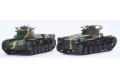 FUJIMI 762418-SWA-EX-1 1/76 WW II日本.帝國陸軍 '97式/CHI-HA'中型坦克X2帶步兵人物與'41式'山砲
