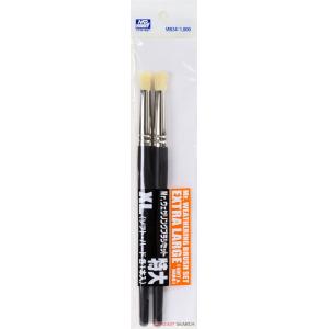 GUNZE MB-34 特大號.舊化乾刷筆(軟,,硬毛各X1) MR.WEATHERING BRUSH SET.EXTRA LARGE(SOFT & HARD)