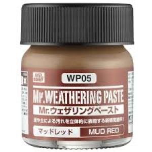 GUNZE WP-05 擬真舊化膏--泥巴紅色 MRWEATHERING PASTE--MUD RED