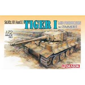 DRAGON 7251 二戰德國 Sd.Kfz.181Ausf.E'老虎I'中期生產型帶防磁刻紋坦克
