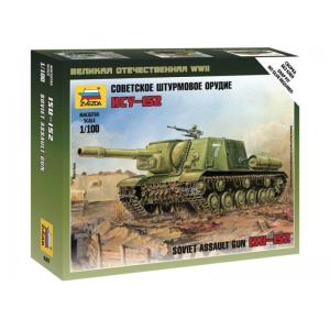 ZVEZDA 6207 1/100 WW II蘇聯.陸軍 SU-152突擊炮/免膠水黏合.卡緊模型