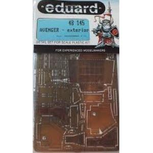 EDUARD 48-145 1/48 二戰美國.海軍 格魯曼公司TBF'復仇者'魚雷轟炸機適用內部提升金屬蝕刻片