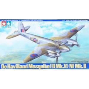TAMIYA 61062 1/48 WW II英國.空軍 德哈維藍公司 '蚊/MOSQUITO'FB MK.VI/NF MK.II戰鬥機