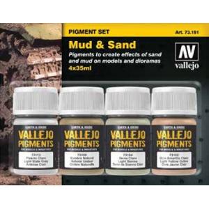 VALLEJO 73.191 色粉/PIGMENT SET--泥&沙 MUD & SAND