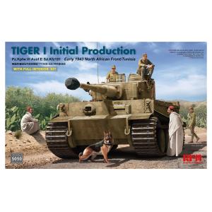 團購.RFM/麥田模型 RM-5050 1/35 WW II德國.陸軍 Sd.Kfz.181 EARLY'老虎I'1943年極初期生產型重型坦克/全内構/北非戰線式樣