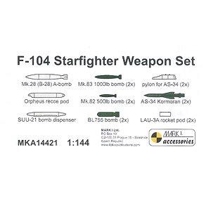 預先訂貨--MARK 1 MKM-14421 1/144 美國.洛克希德公司 F-104'星式'戰鬥機適用武器套組