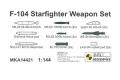 預先訂貨--MARK 1 MKM-14421 1/144 美國.洛克希德公司 F-104'星式'戰鬥機適用武器套組