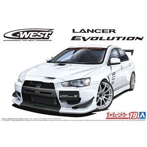 AOSHIMA 05897 C-WEST系列--1/24 三菱汽車 CZ4A'藍瑟/LANCER'EVOLUTION X轎跑車/2007年分