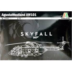 預先訂貨--ITALERI 1332 1/72 奧古斯塔-偉斯特蘭公司 AW-101直升機/007電影空降危機式樣