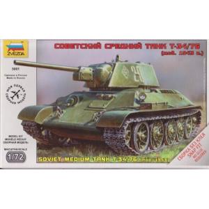 ZVEZDA 5001 1/72 WW II蘇聯.陸軍 T-34/76坦克 