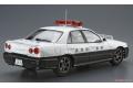 AOSHIMA 06125 1/24 日產汽車 ER34'地平線/SKYLINE'轎車/2001年式樣/日本高知縣警車式樣