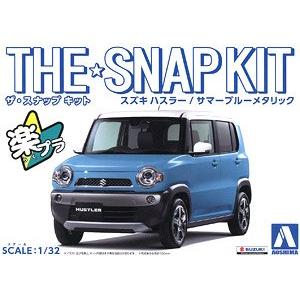 AOSHIMA 058336-01-D 1/32 鈴木汽車 HESTLER方塊車/金屬藍色/免塗裝免膠水黏合,卡緊SNAP模型