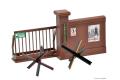 TOMYTEC LD-034 1/12 校門磚牆  SCHOOL GATE (BRICK TYPE)