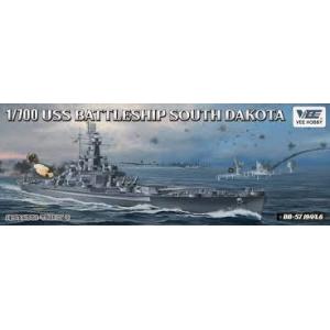 預先訂貨--團購.VEE HOBBY/未億模型 VS-57005 1/700 WW II美國.海軍 BB-57南達科他級'南達科他/SOUTH DAKOTA'戰列艦(1944年分)