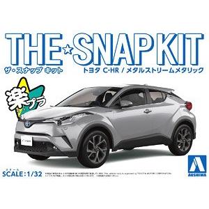 AOSHIMA 056363-06-C 1/32 豐田汽車 C-HR休旅車/金屬銀色/免黏合免塗裝,卡緊/SNAP系列