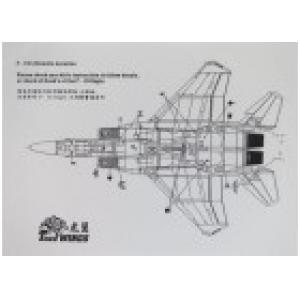 TIGER WINGS tw-32-112A 1/32 美國.空軍 麥.道公司 F-15A/B/C/D/E/I/S'鷹式'戰鬥機適用細部水貼紙