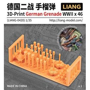 LIANG MODELS 0420 1/35 3D列印模型.二戰德軍手榴彈 GERMAN GRENADE