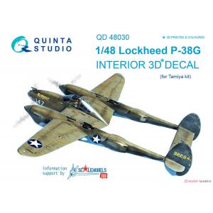 團購.QUINTA STUDIO QD48030 1/48 WW II美國.陸軍 洛克希德公司P-38G'閃電'戰鬥機適用立體彩色貼紙