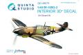 團購.QUINTA STUDIO QD48075 1/48 WW II德國.空軍 梅賽斯密特公司BF-109G-2型戰鬥機適用立體彩色貼紙