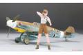 FINEMOLDS HC-8 1/72 歷代服飾女郎--WW II德國.空軍 '蘿薩/ROSA'帶梅賽斯密特公司BF109 F-4 TROP戰鬥機