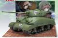 PLATZ GP-53 1/35 WW II美國.陸軍 M-4A1'謝爾曼'帶76mm主砲型坦克/少女與戰車劇場版.商達斯大學附設高中塗裝式樣