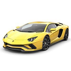 AOSHIMA 063460-12-B 1/32 藍寶基尼汽車 '大牛/Aventador' S轎跑車/珍珠黃色/免塗裝免膠水黏合,卡緊SNAP模型