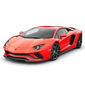 AOSHIMA 063477-12-C 1/32 藍寶基尼汽車 '大牛/Aventador' S轎跑車/珍珠紅色/免塗裝免膠水黏合,卡緊SNAP模型