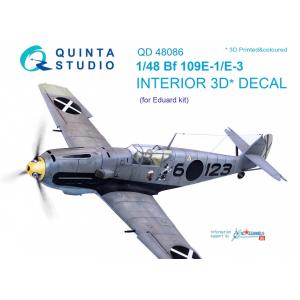 團購 QUINTA STUDIO QD48086 1/48 WW II德國.空軍 梅賽斯密特公司 BF-109 E1/E3 戰鬥機適用立體水貼紙