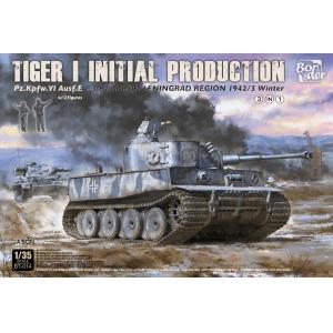 團購 邊境/BORDER BT-016 1/35 二戰德國 1/35 虎一初期型 1942年冬季塗裝 列寧格勒前線 首購送：金屬炮管，兩個小人