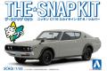 AOSHIMA 06464-18-A 1/32 Nissan C110 Skyline GT-R/銀色/免塗裝免膠水黏合,卡緊SNAP模型