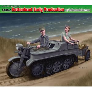 DRAGON 6341 1/35 二戰德國 HK 101輕型履帶摩托車 SdKfz 2@@