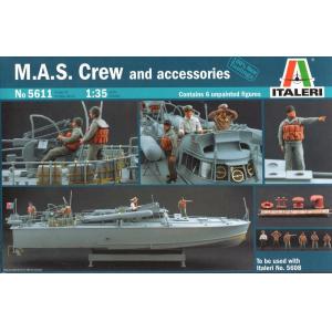 ITALERI 5611 1/35 二戰義大利海軍 M.A.S. 魚雷艇船員 & 裝備 (6人型)@@